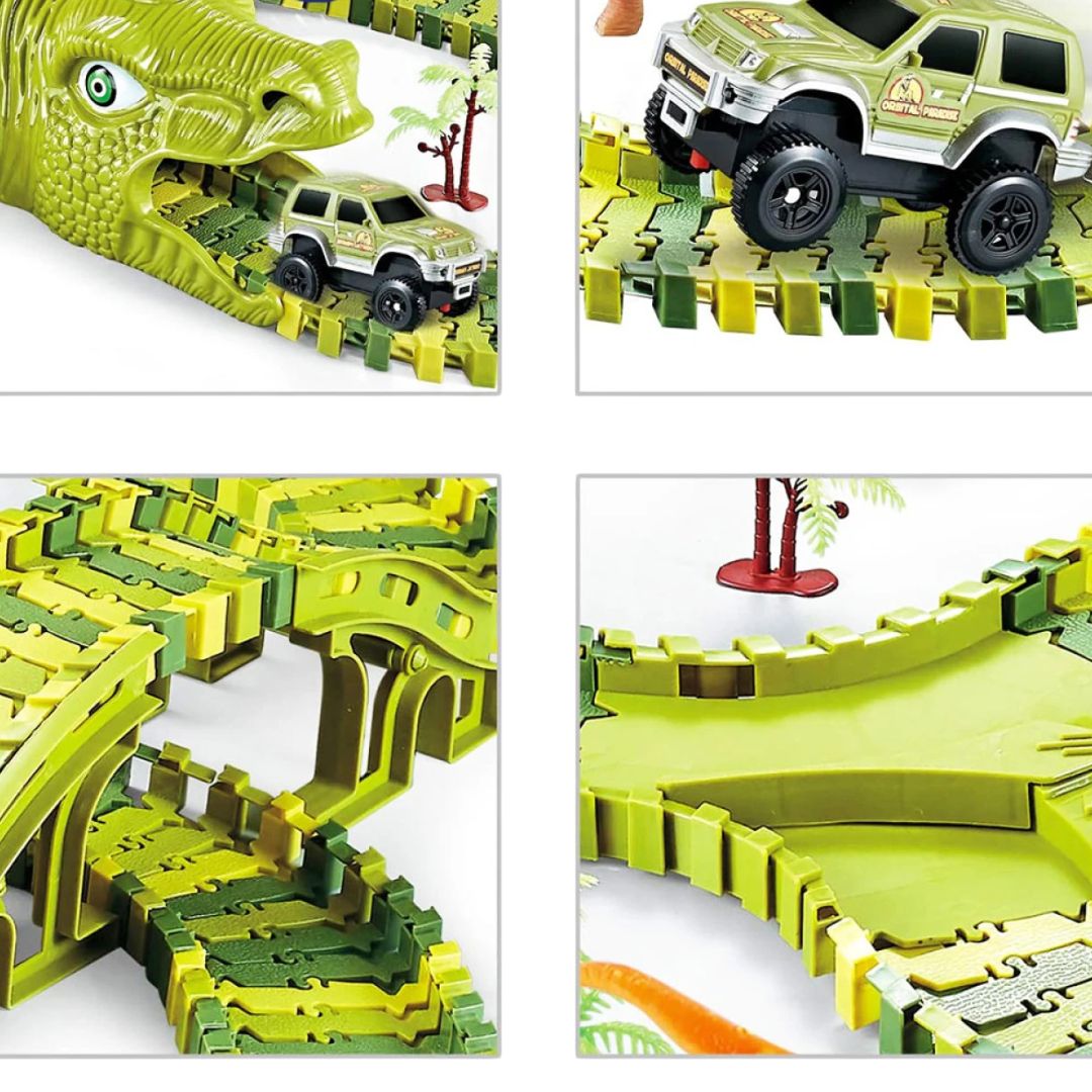 Pista Autos Dinosaurios Grande Flexible Magic Track