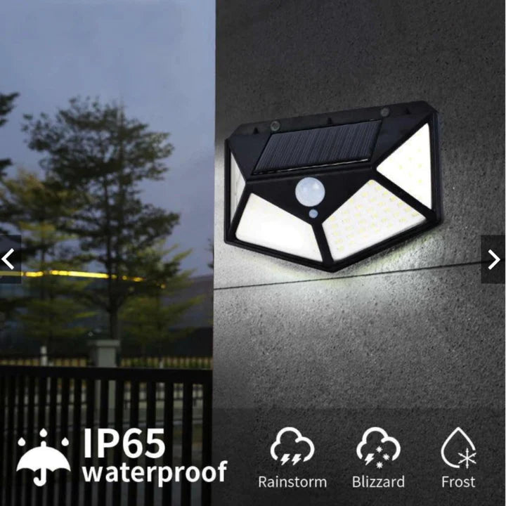 Foco Exterior Solar 100Led Con Sensor