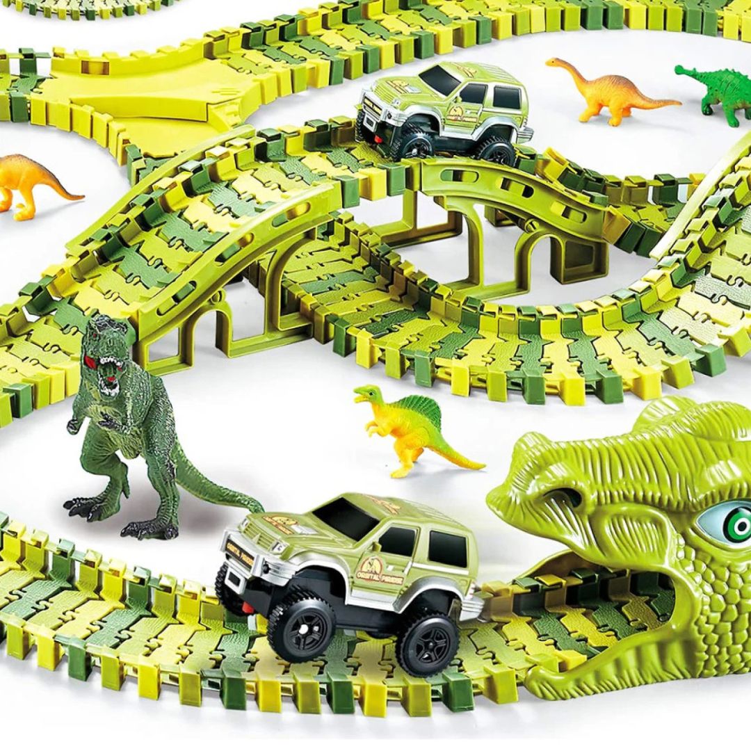 Pista Autos Dinosaurios Grande Flexible Magic Track