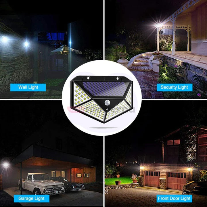 Foco Exterior Solar 100Led Con Sensor