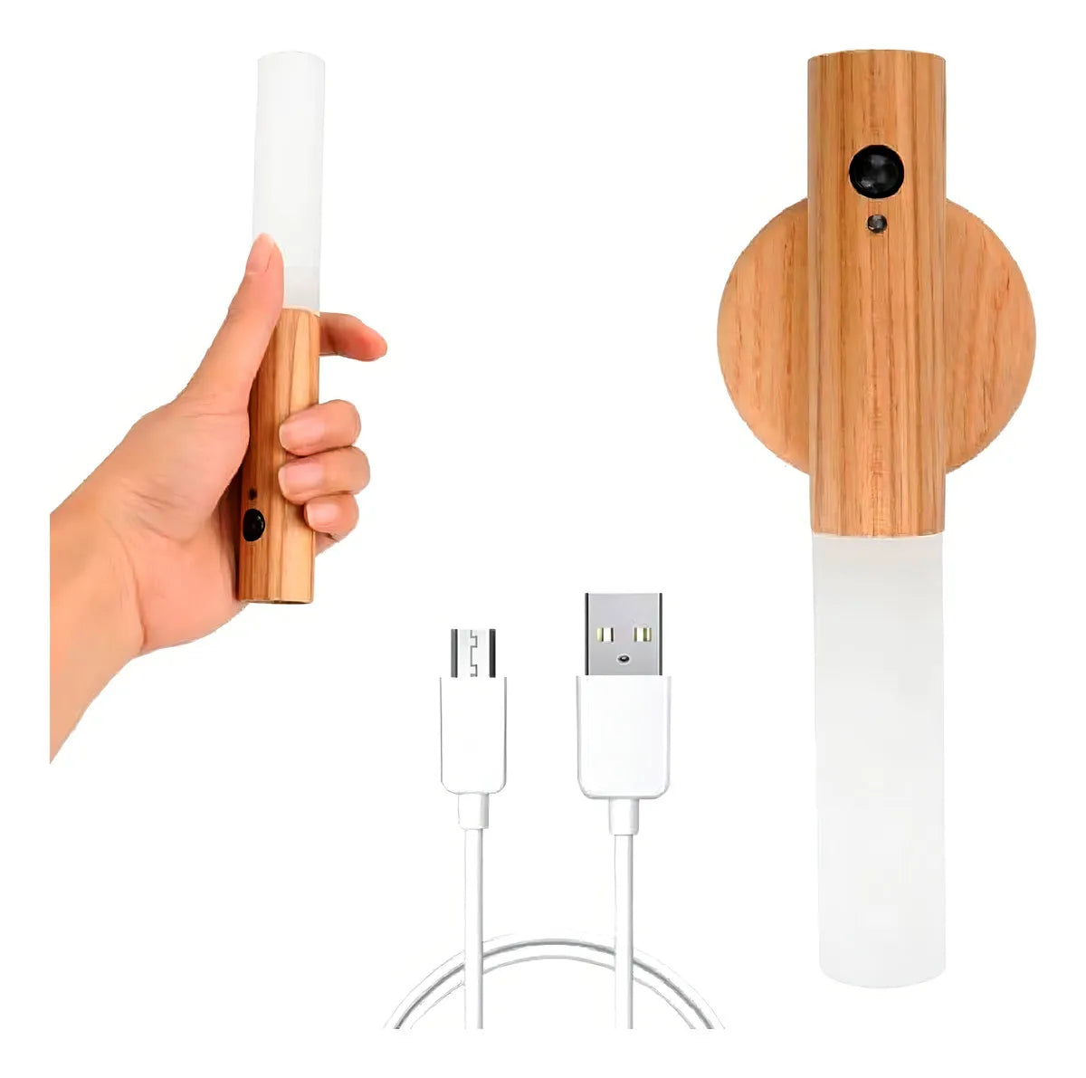 Lampara de pared recargable con sensor 18cm.