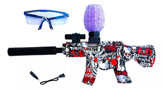 Pistola Hidrogel AK47 con Silenciador, Láser y Lentes