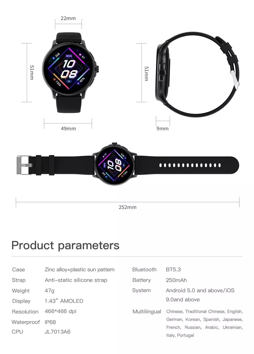 Smart Watch Resistente Al Agua Valdus vs35