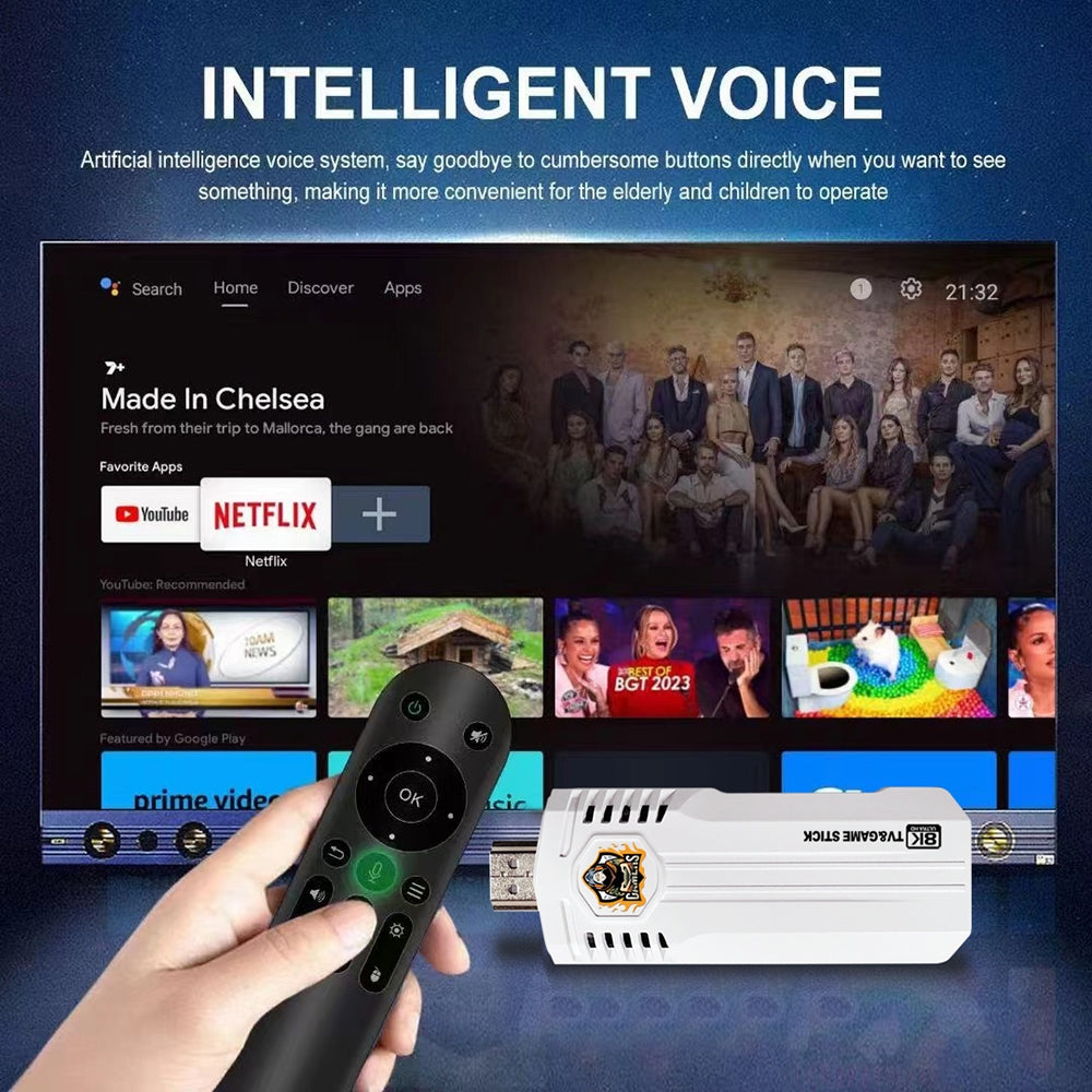 Consola Tv Stick K8 Pro Con Tv Box Y +40000 Juegos (estilo play 5)