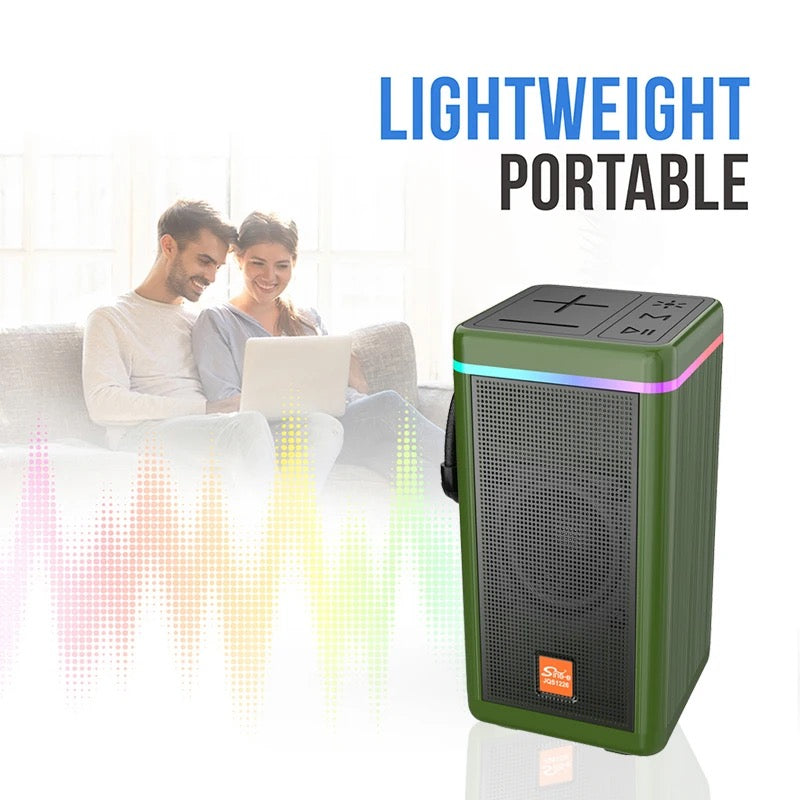 Parlante portátil Bluetooth con luces