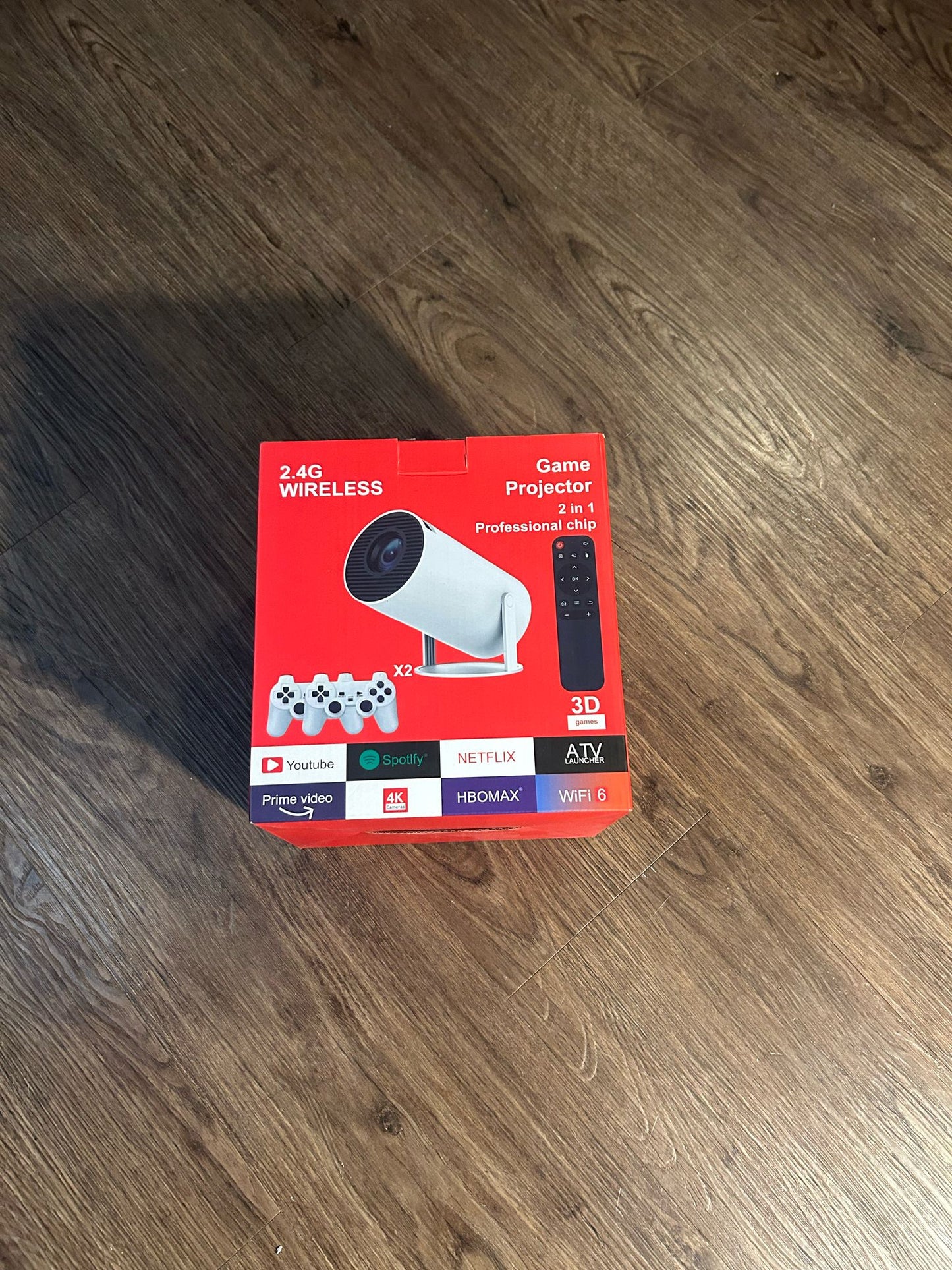 Proyector 4K HD + TV Box + Consola de juegos
