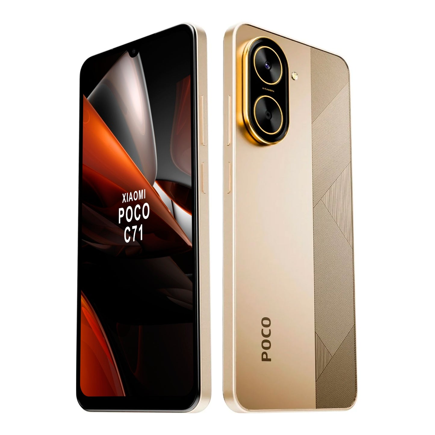 Celular Xiaomi Poco C71 4G 4gb 128gb Dual Cam 32mp - DORADO