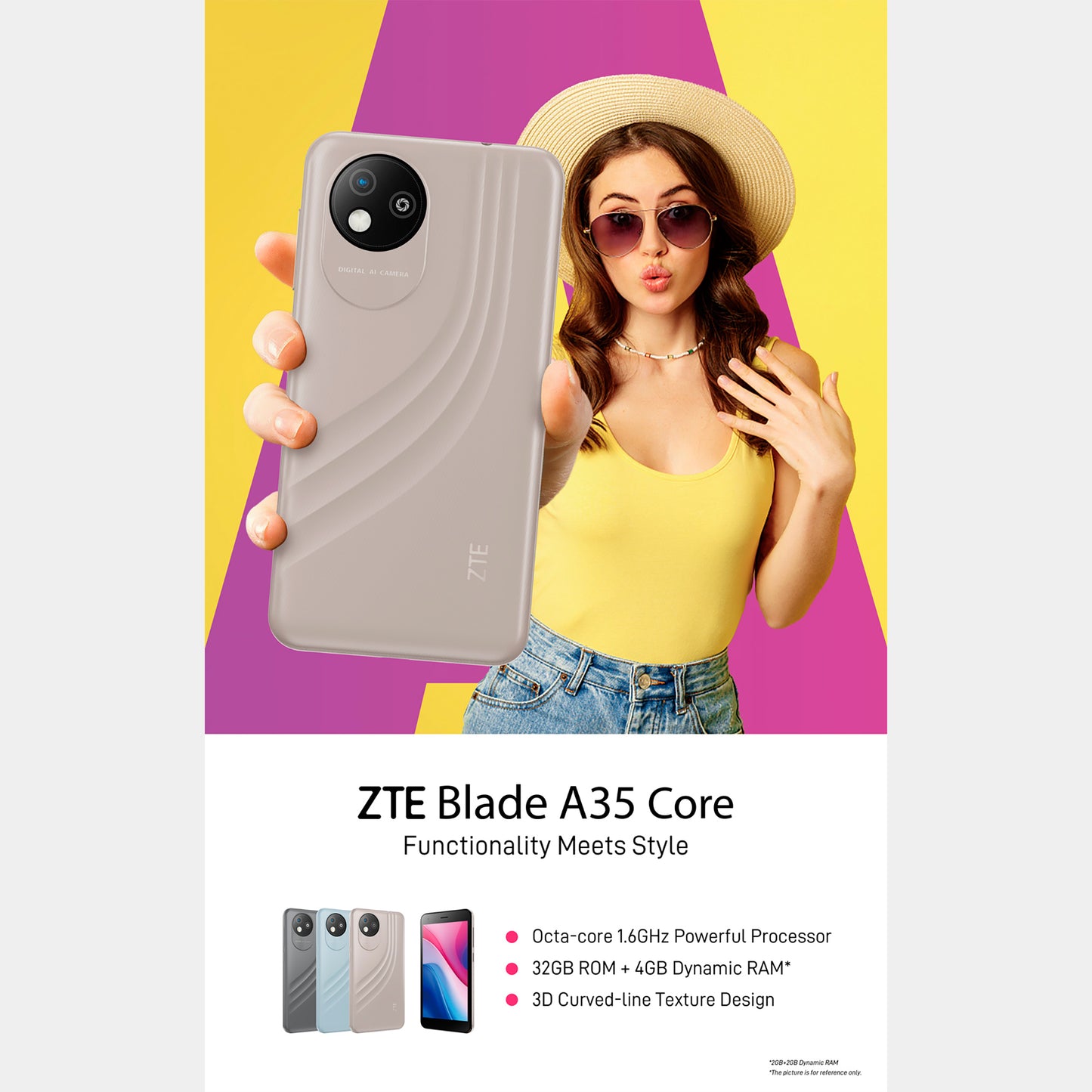 ZTE Blade A35 Core 4,95'' 4G 4gb - ROSA