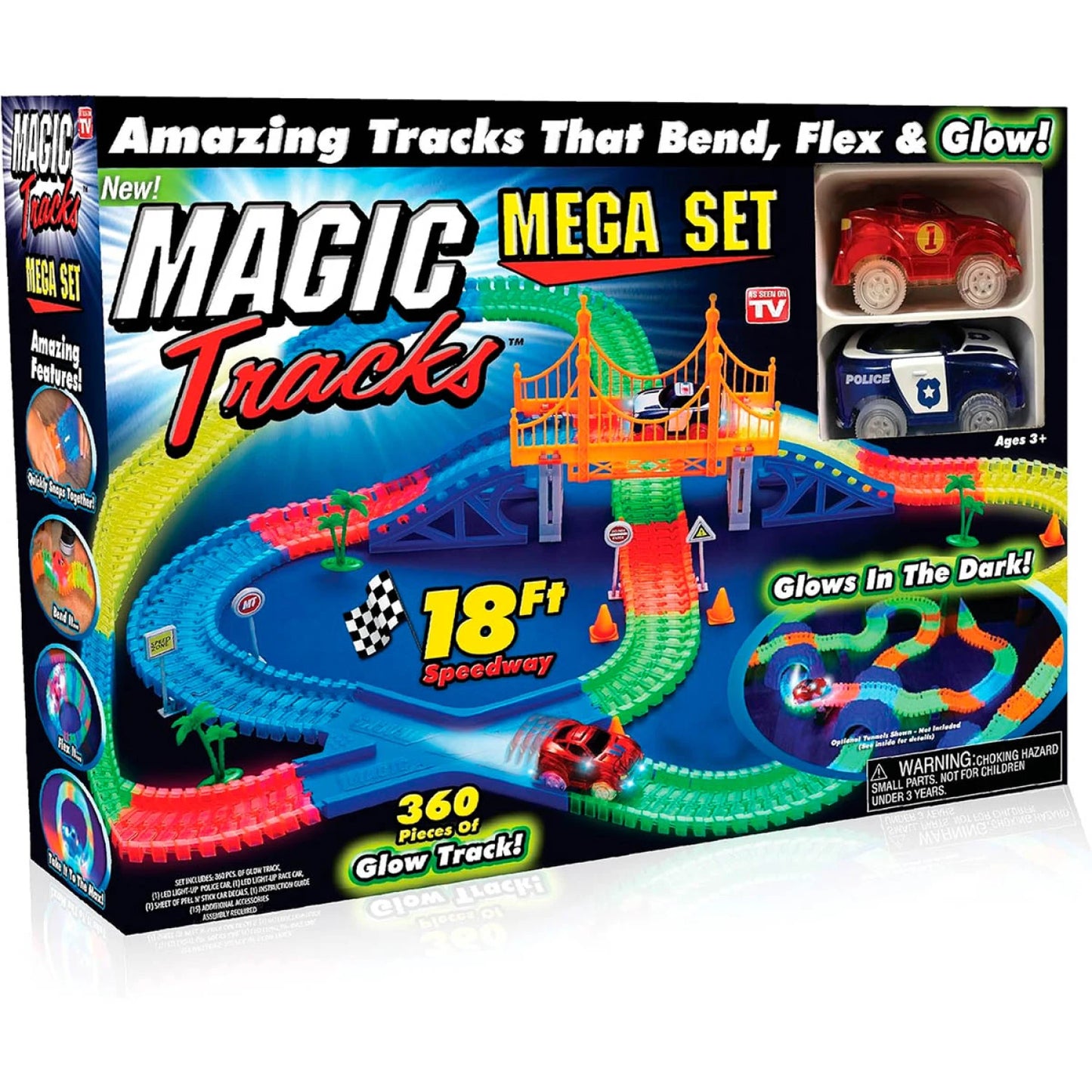 Pista De Autos Magic Tracks Flexible 360 pcs + 2 Autos