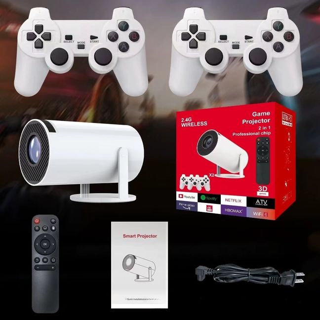 Proyector 4K HD + TV Box + Consola de juegos