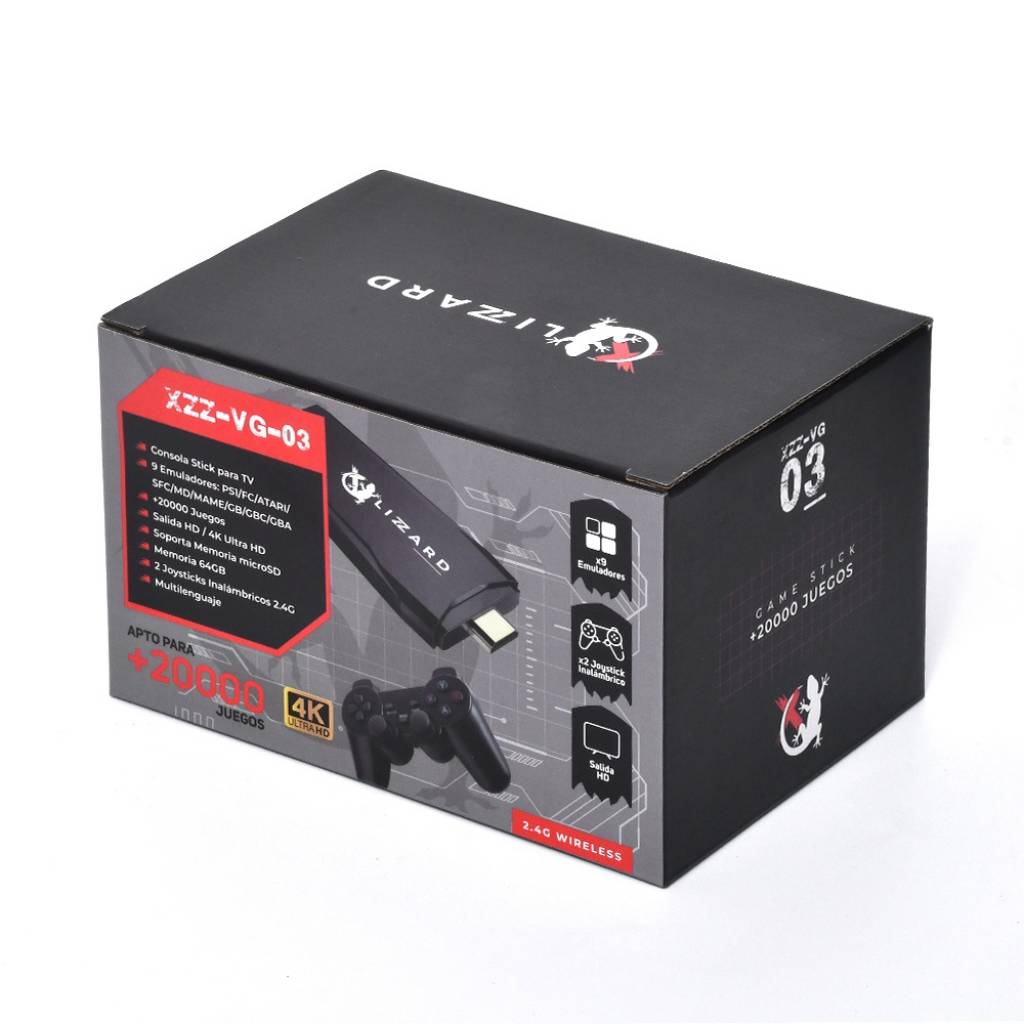 Consola Game Stick para TV +20000 Juegos 4K X-Lizzard