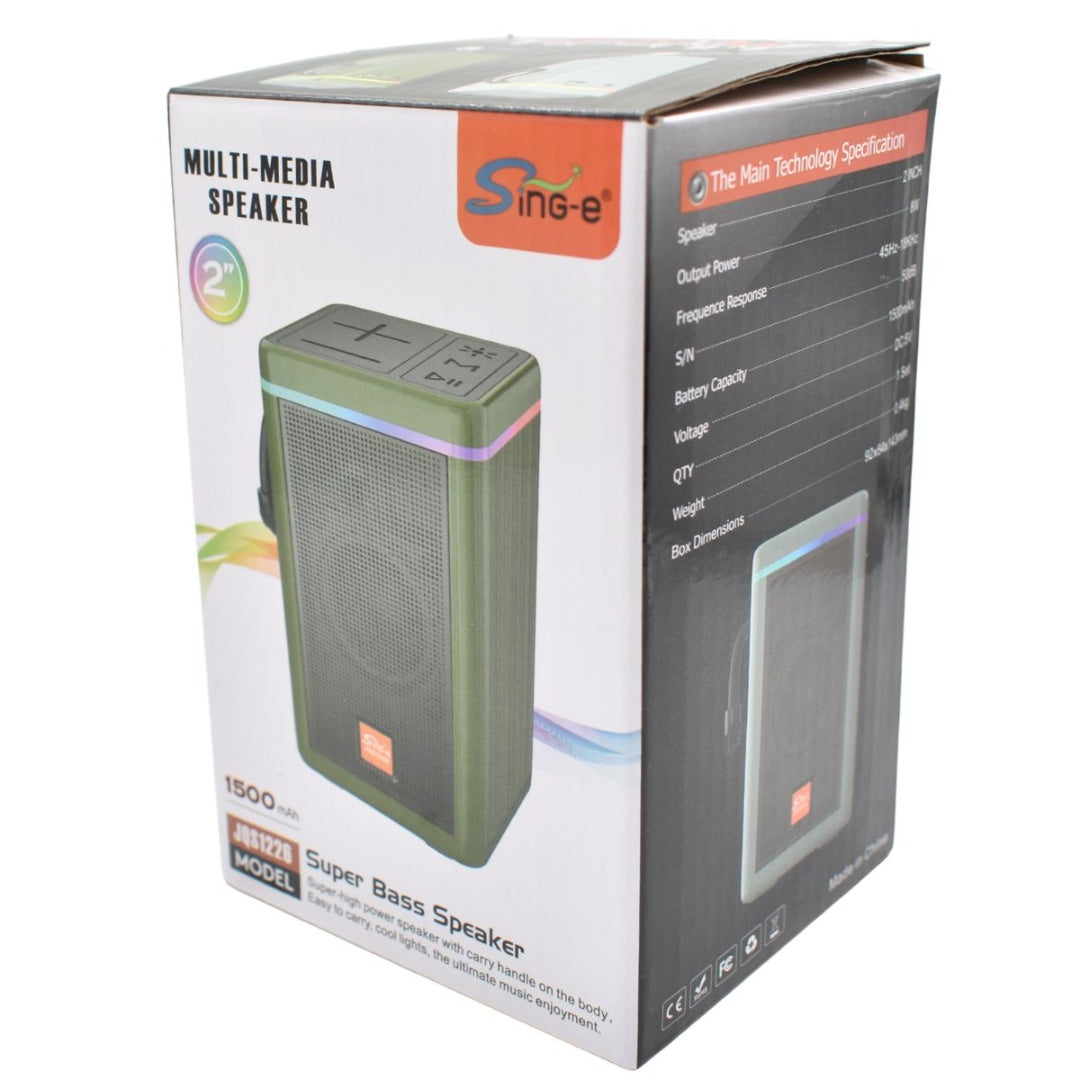Parlante portátil Bluetooth con luces