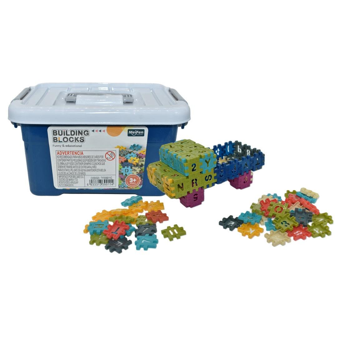 Juego de encastre en valija 72 piezas