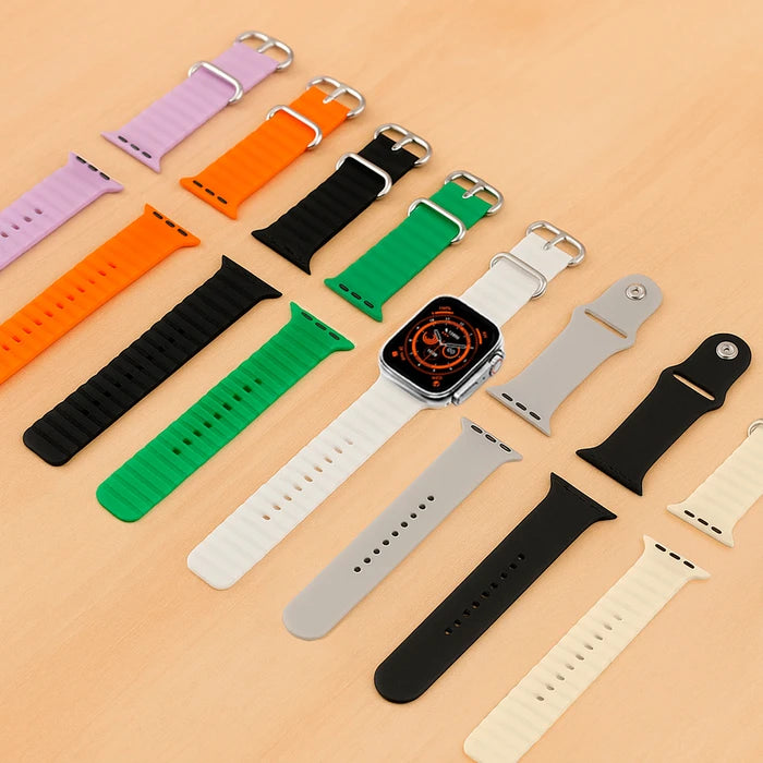 Set 8 en 1 ULTRA17 | Smartwatch + Funda + Cargador + 8 Mallas