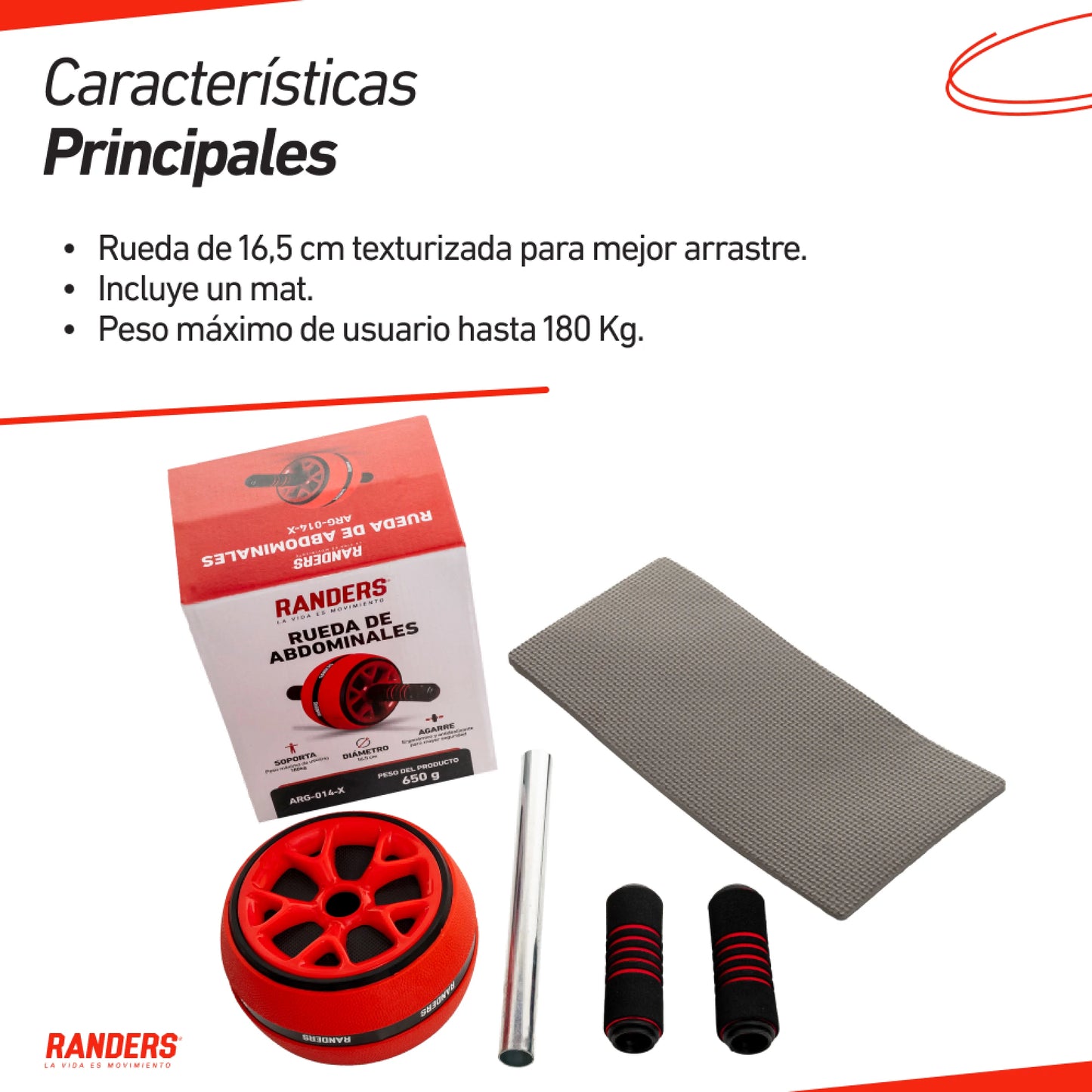Rueda para Abdominales Ab Wheel - Randers