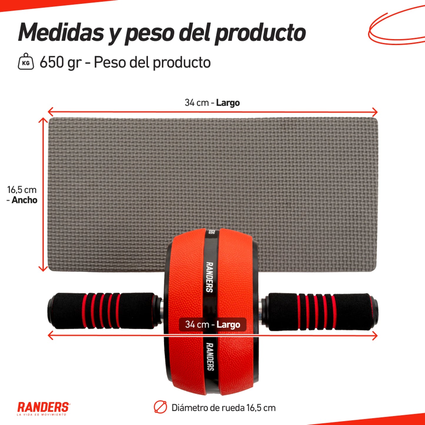 Rueda para Abdominales Ab Wheel - Randers