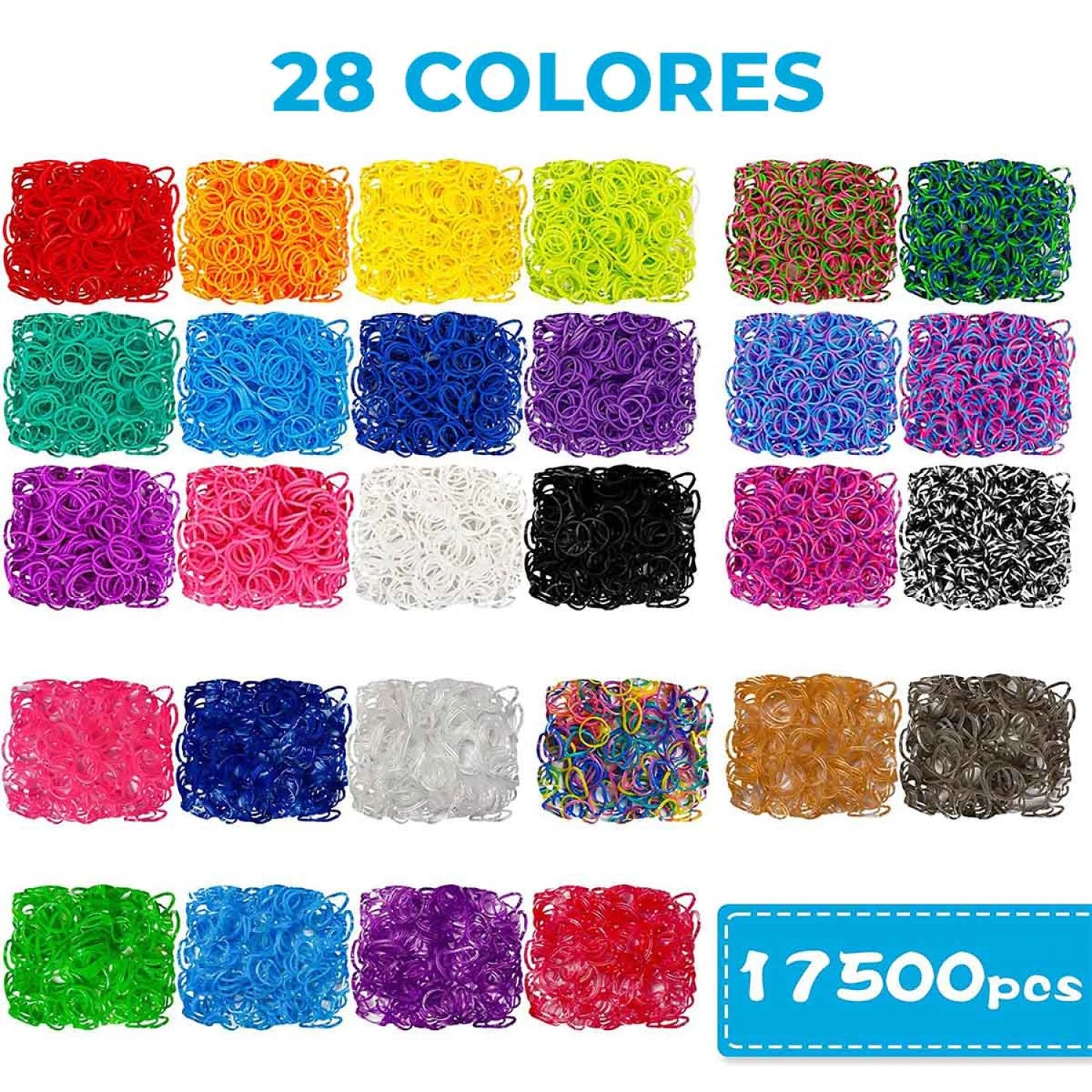 Set Valija De Banditas Gomitas Pulseras 17500 piezas