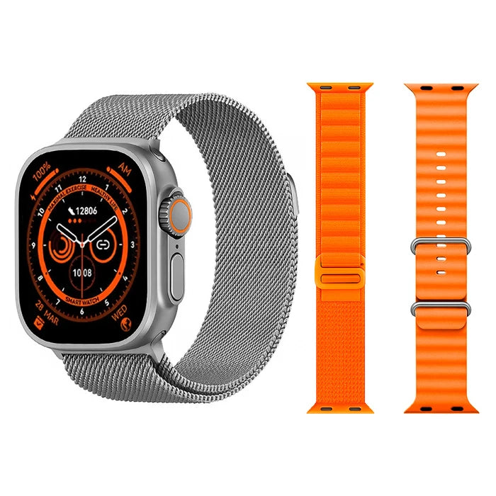 Reloj SmartWatch Ultra 2 Max con 3 Mallas Intercambiables