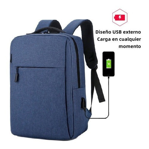 Mochila P/ Laptop Impermeable C/ Puerto Usb - Ffstoreuy