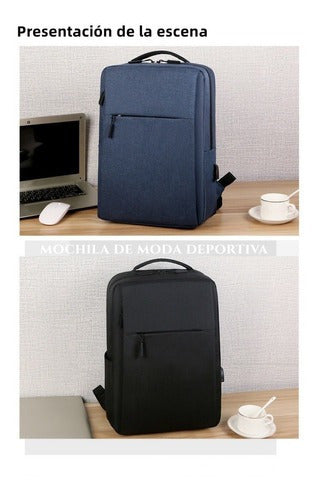Mochila P/ Laptop Impermeable C/ Puerto Usb - Ffstoreuy