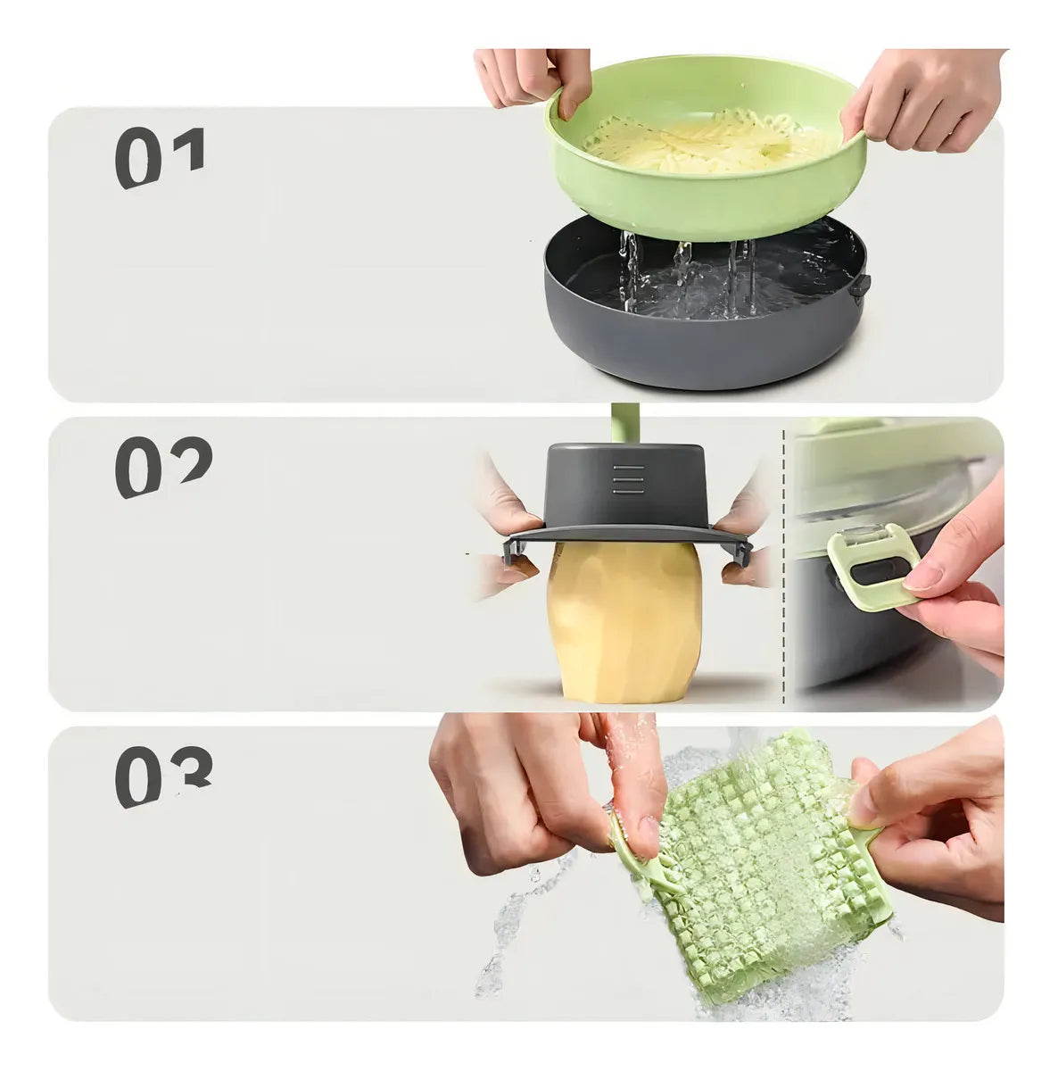 Cortador picador de vegetales 9 en 1