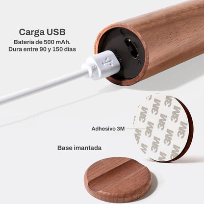 Lampara de pared recargable con sensor 18cm.