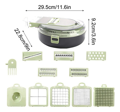 Cortador picador de vegetales 9 en 1