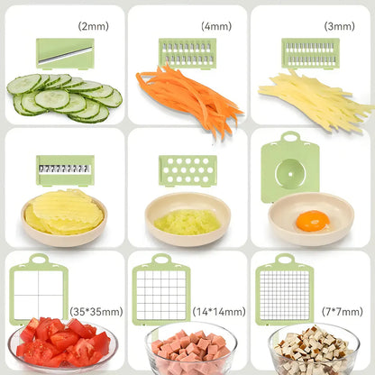 Cortador picador de vegetales 9 en 1