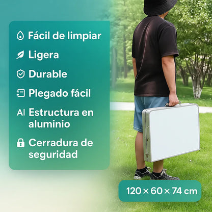 Mesa plegable rectangular 60cm x 1.20m X 74 cm