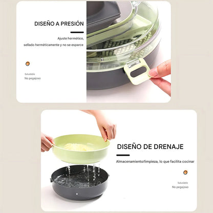 Cortador picador de vegetales 9 en 1