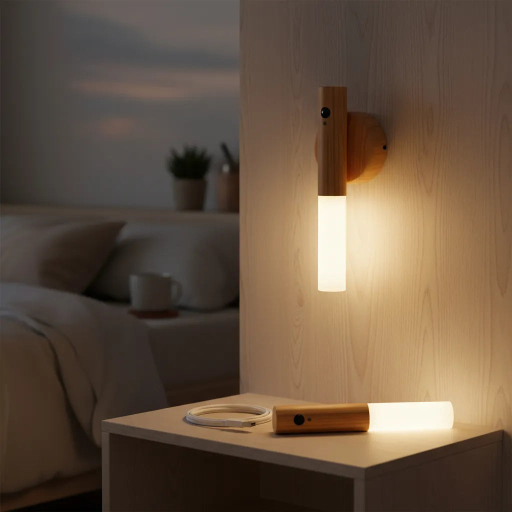 Lampara de pared recargable con sensor 18cm.