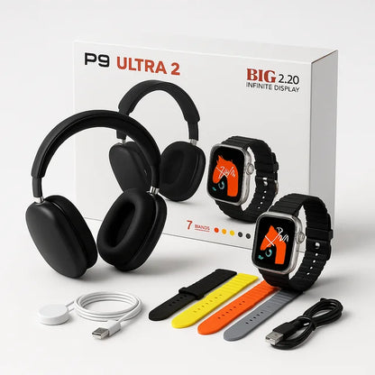 Set Smartwatch + Auricular + 7 mallas