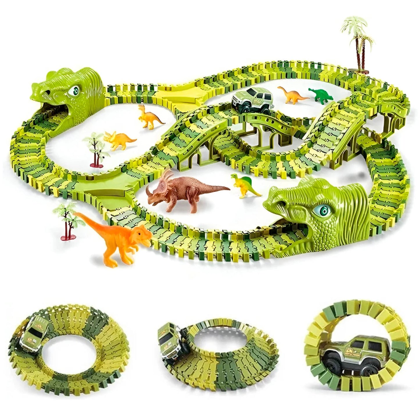 Pista Autos Dinosaurios Grande Flexible Magic Track