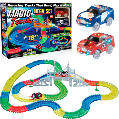 Pista De Autos Magic Tracks Flexible 360 pcs + 2 Autos