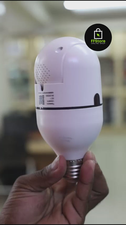 Lámpara Cámara De Seguridad Wifi Full Hd 360° 1080P