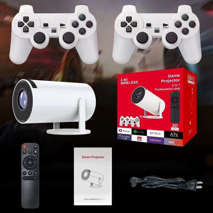 Proyector 4K HD + TV Box + Consola de juegos
