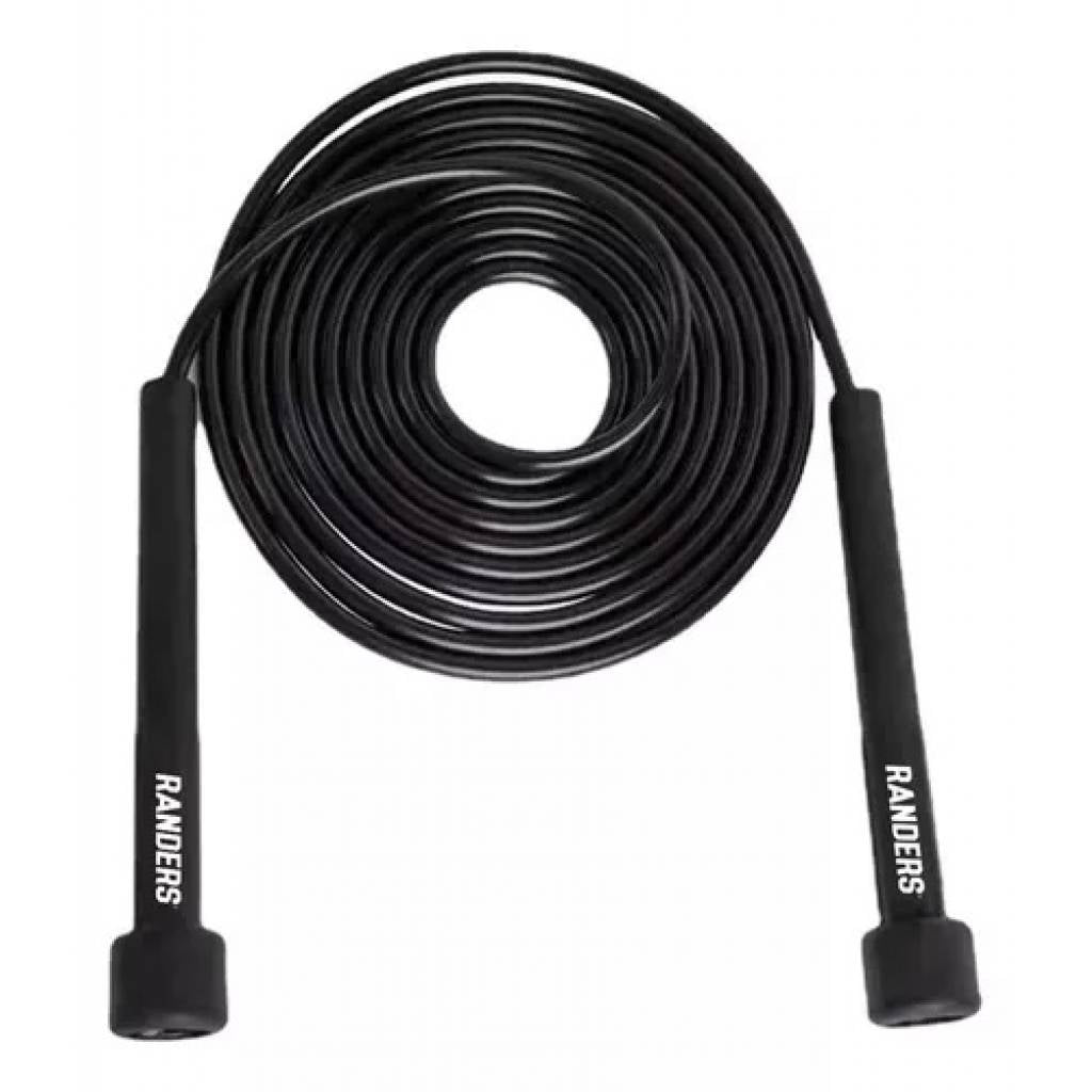 Cuerda de saltar de plástico 2.9M Negro Randers