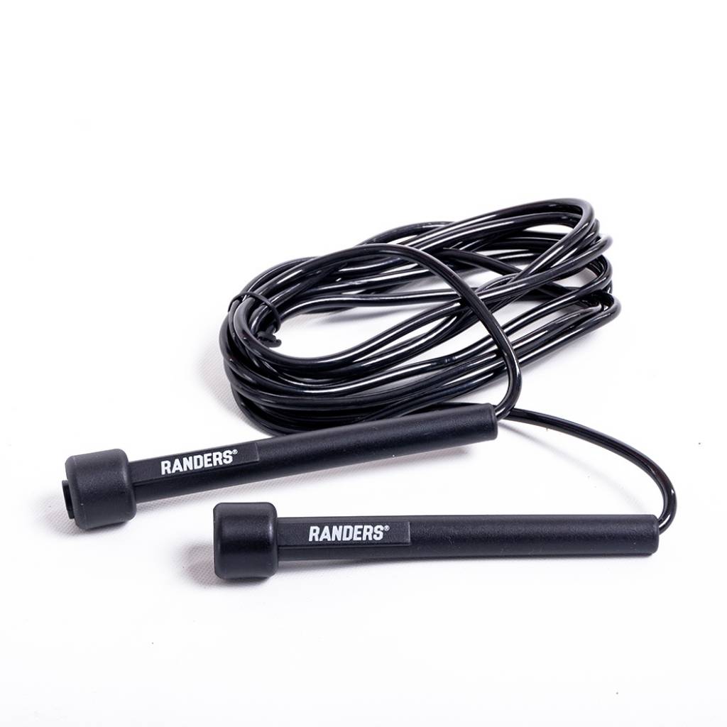 Cuerda de saltar de plástico 2.9M Negro Randers