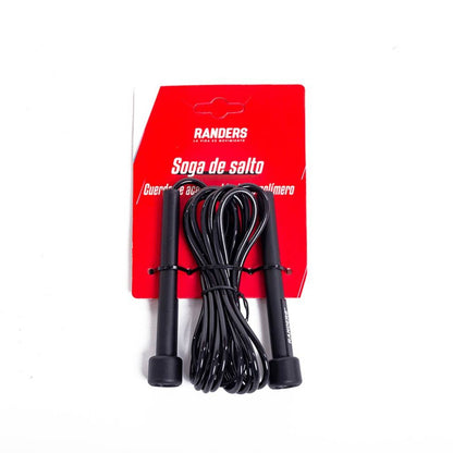 Cuerda de saltar de plástico 2.9M Negro Randers
