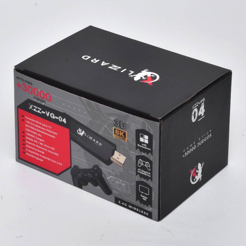 Consola Game Stick para TV +30000 Juegos  y + de 40 Emuladores 8k X-Lizzard