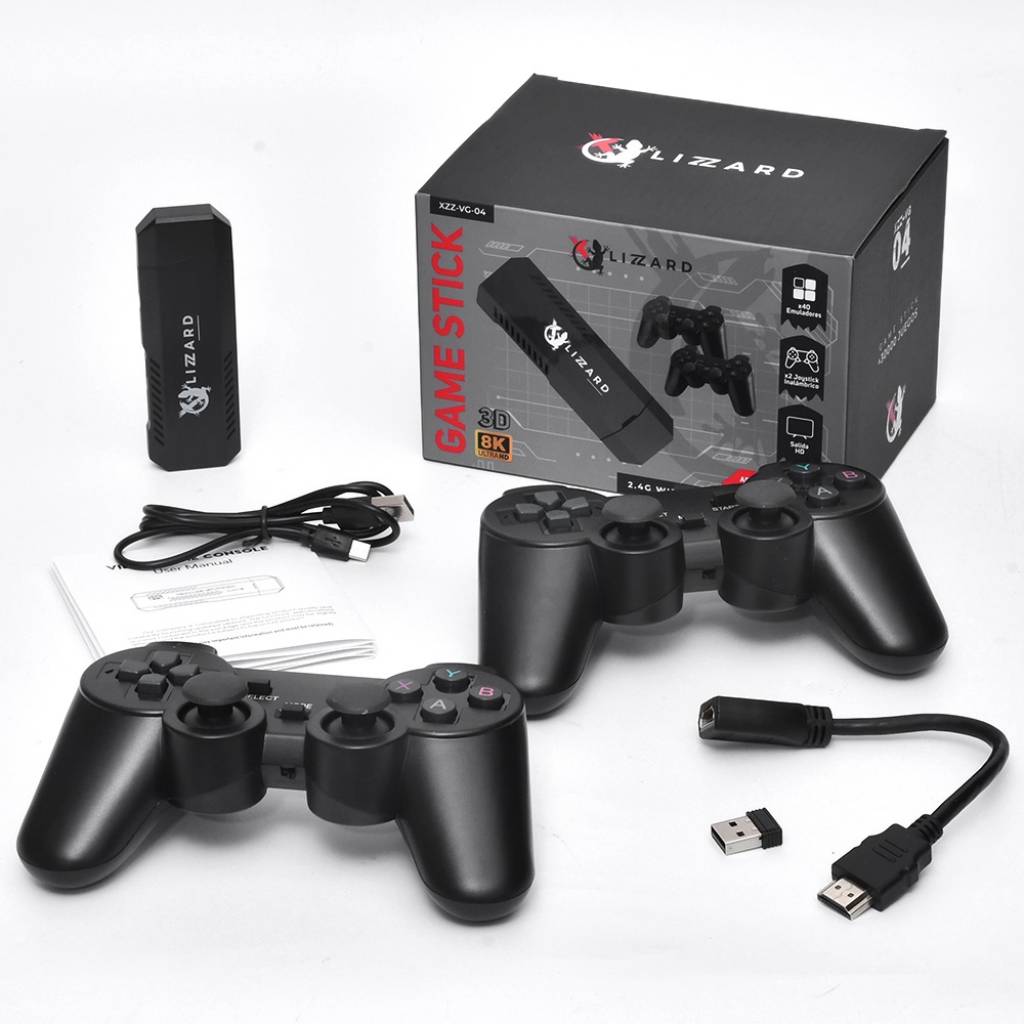Consola Game Stick para TV +30000 Juegos  y + de 40 Emuladores 8k X-Lizzard