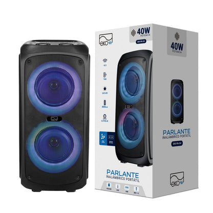 Parlante Bluetooth EKO-Vi 04 40W 6.5'' 3600 mAh Negro