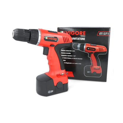 Atornillador Eléctrico 18V con Batería Recargable - VIGORE