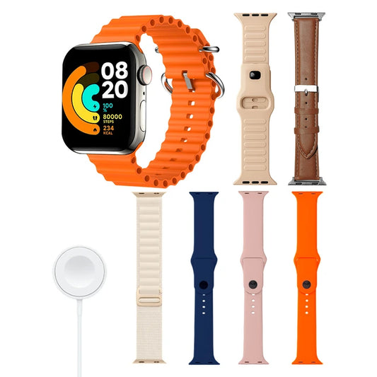 Kit Smartwatch T24 Pro Max con 7 Mallas Intercambiables
