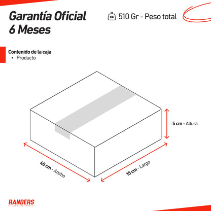 Set Bandas Elásticas tubo de Resistencia con Bolso Randers