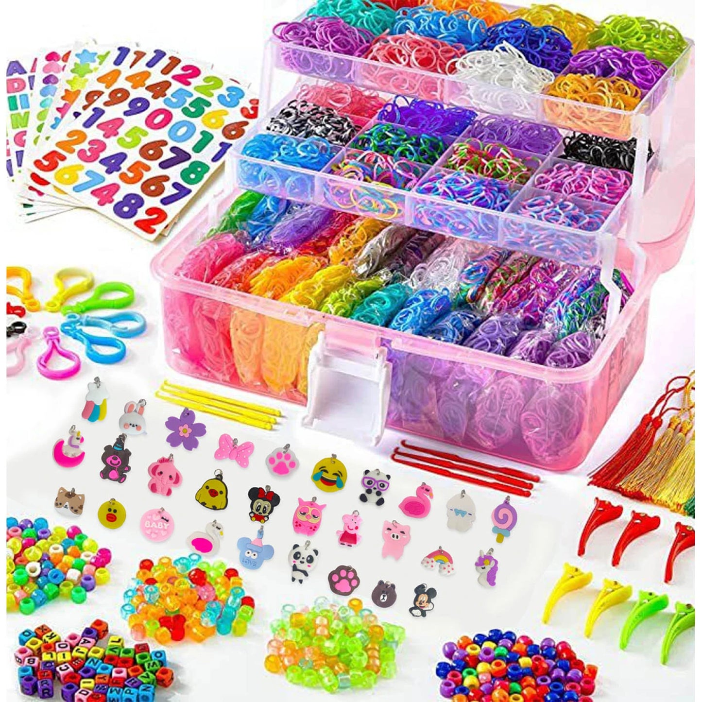Set Valija De Banditas Gomitas Pulseras 17500 piezas