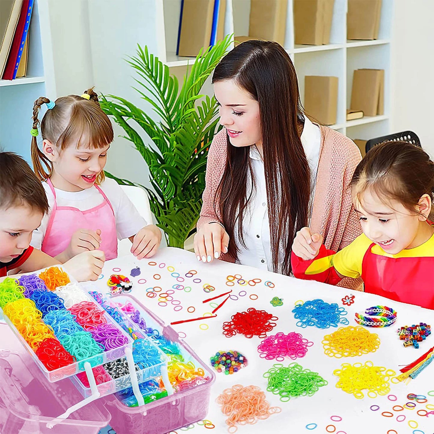 Set Valija De Banditas Gomitas Pulseras 17500 piezas