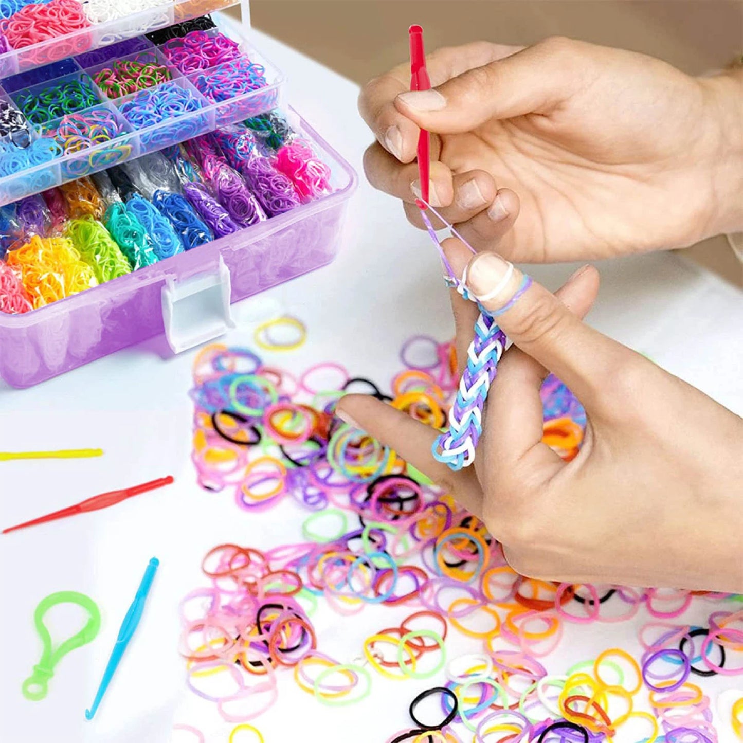 Set Valija De Banditas Gomitas Pulseras 17500 piezas