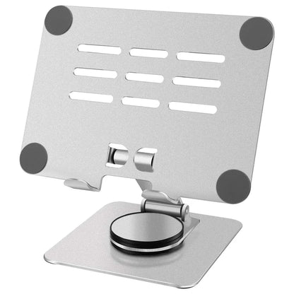 Soporte Móvil para Tablet, de Acero al Carbono, Ajustable y con Base Giratoria de 360°