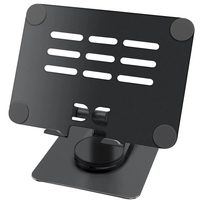 Soporte Móvil para Tablet, de Acero al Carbono, Ajustable y con Base Giratoria de 360°